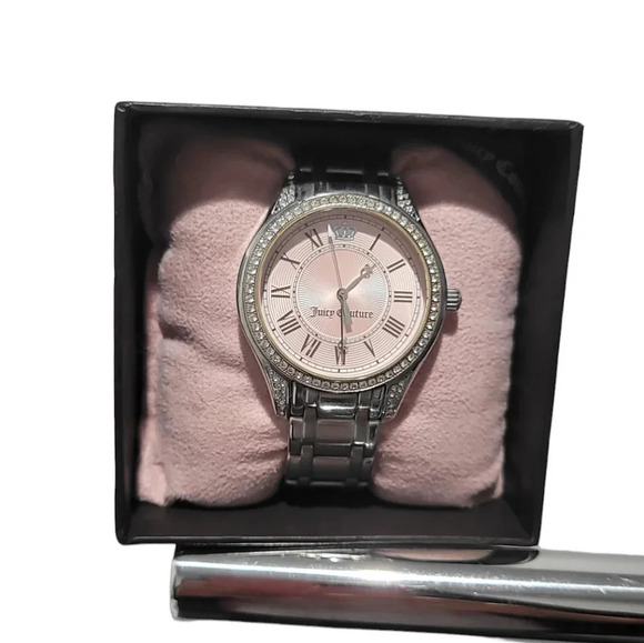 Juicy Couture stainless steel pink watch